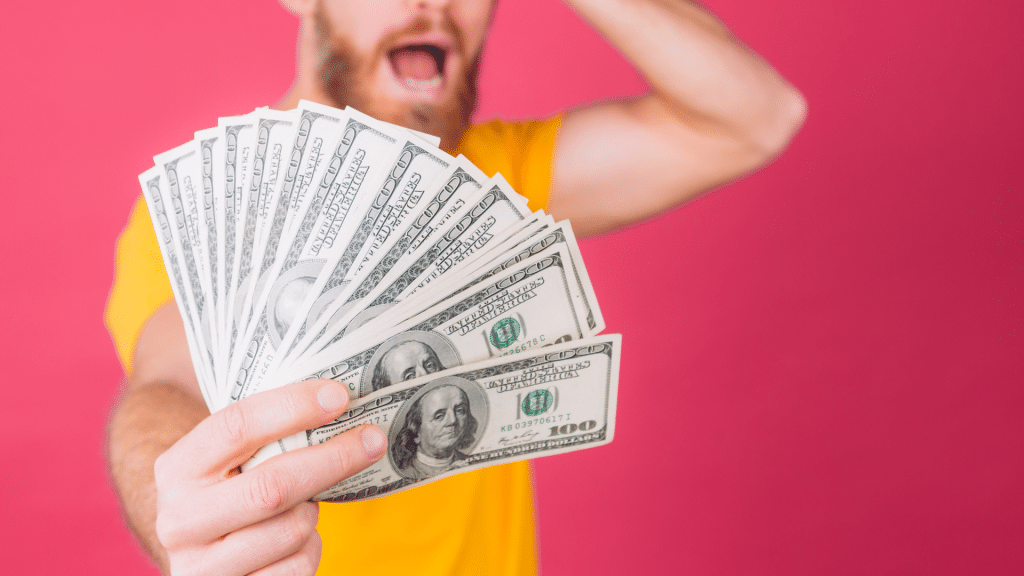 man paying money